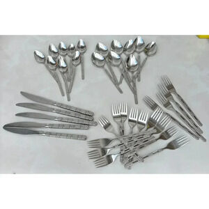 Community Stainless Steel Set of 37 Silverware Utensils Silver